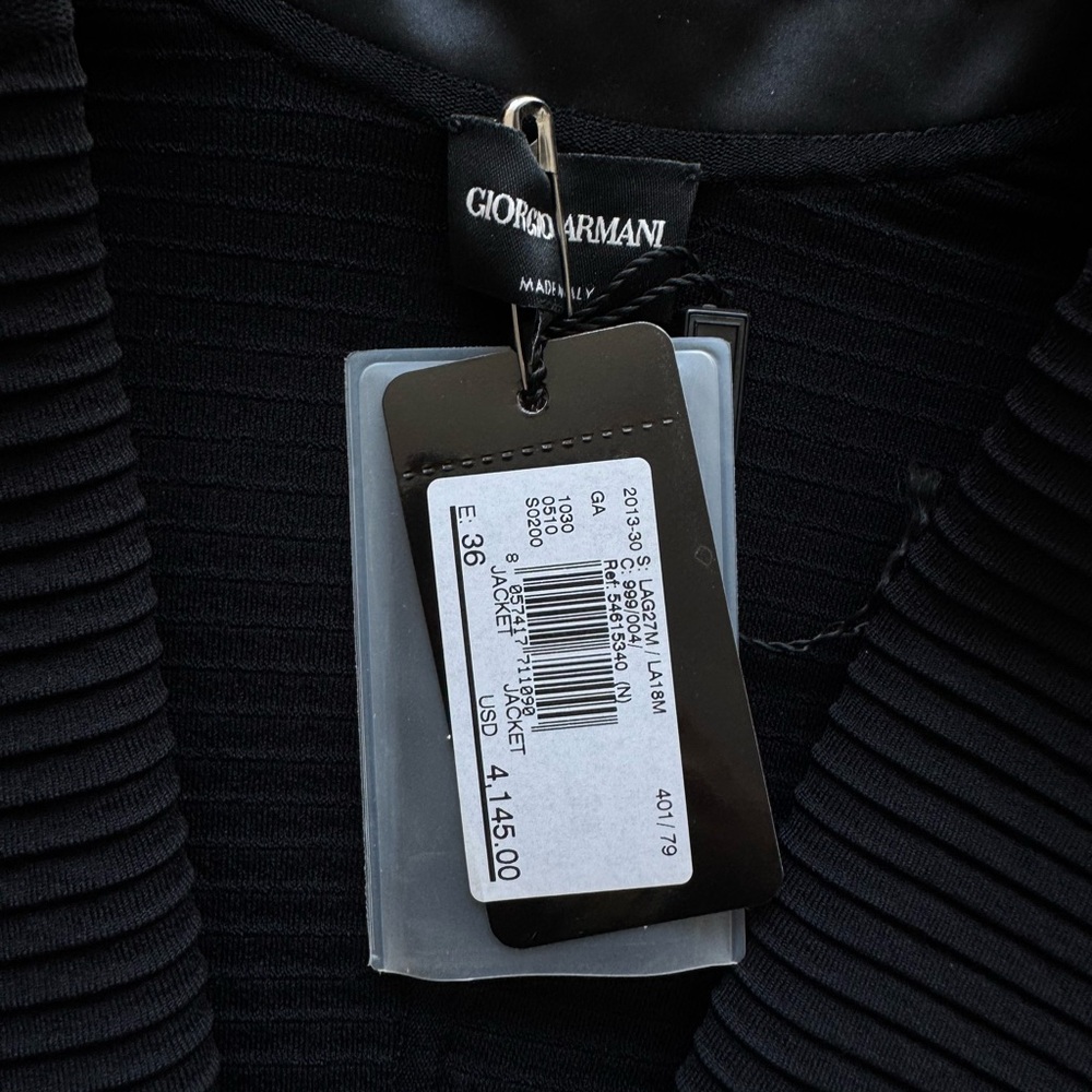 Giorgio Armani Black Textured Blazer - Picture 9 of 9